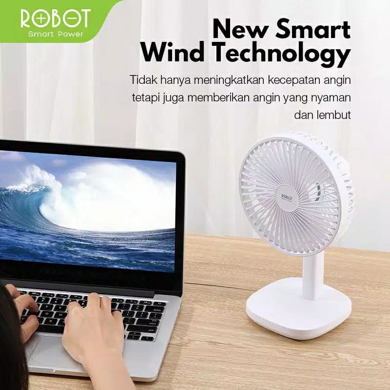 Robot RT-BF12 Oscillating USB Desk Fan 4000mAh