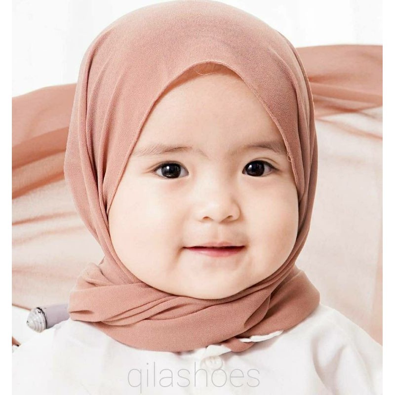 pashmina anak tali instant murah jahit tepi 2-10th(PTA)