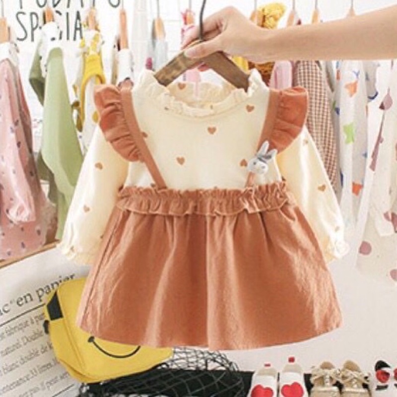 BARU! LIA001 - Dress Korea Bayi 0-3 Tahun Anak Perempuan Fashion Terlaris Baju Pesta Pergi Jalan