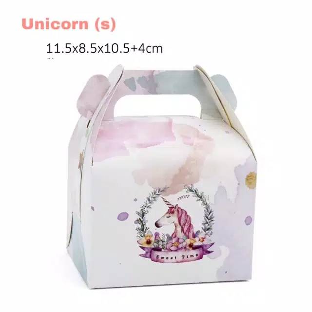 Gable box motif ukuran small motif mewah unicorn,vingtage pink