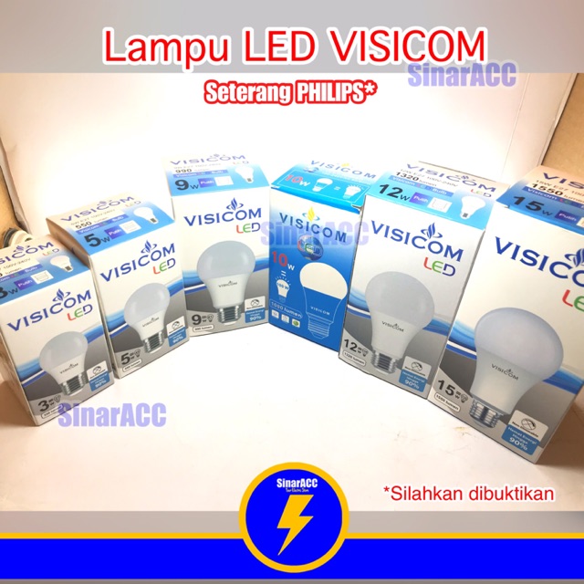 Lampu led visicom 3w / 5w / 9w / 10w / 12w / 15w bulb led bohlam 3 watt/ 5 watt / 9 watt / 10 watt