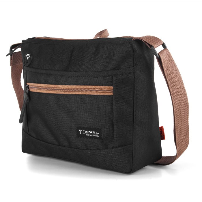 COD PROMO tas slempang pria/wanita tas original TAPAXCO - Hitam Tas slempang pria distro S8I3
