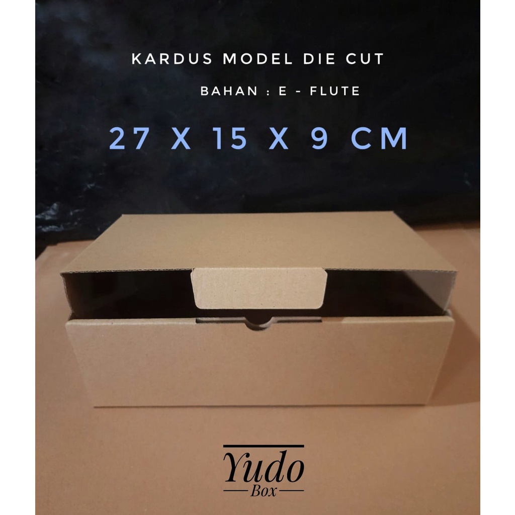 

Kardus - Karton - Box Polos Uk. 27 x 15 x 9 cm , Die Cut
