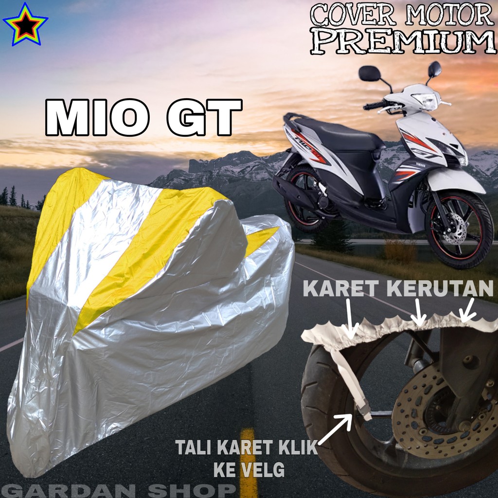 Sarung Motor MIO GT Silver KUNING Body Cover Mio Gt PREMIUM