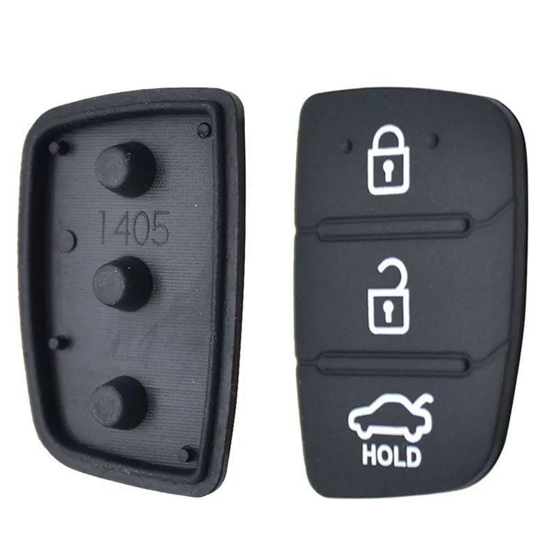 tombol pad karet remote mobil Hyundai tuscon 3tombol