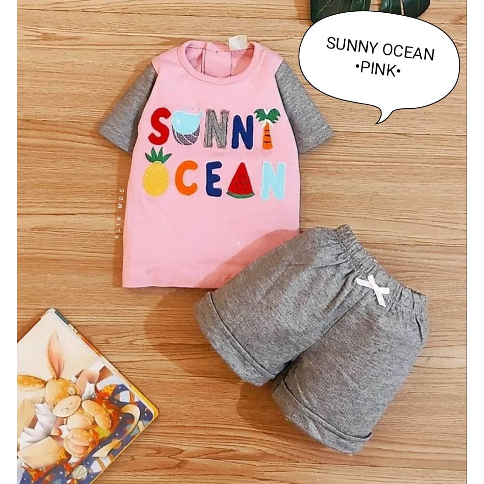 Klik Mds Setelan Baju Anak Bayi Perempuan Sunny Ocean 1 Ukuran Usia 0-6 Bulan