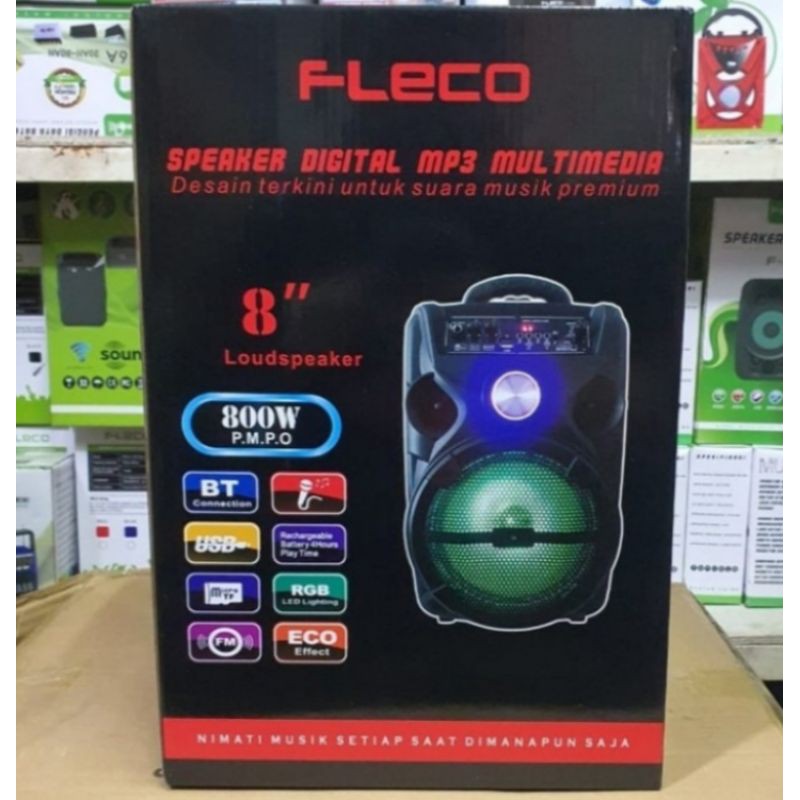 speaker digital MP3 Multimedia FLECO FL-955C/955D speaker karaoke free mic+remote