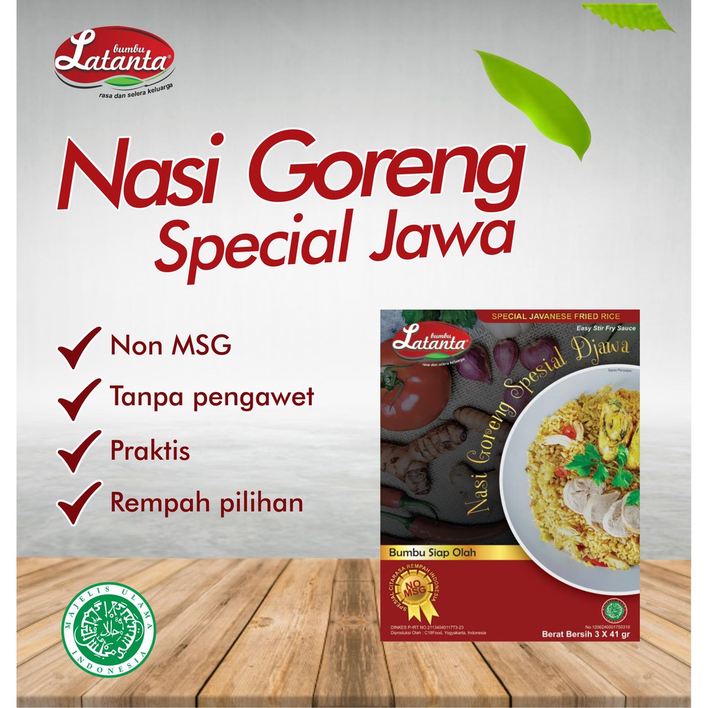 

BUMBU NASI SPESIAL DJAWA TANPA MSG (isi 3 sachet)