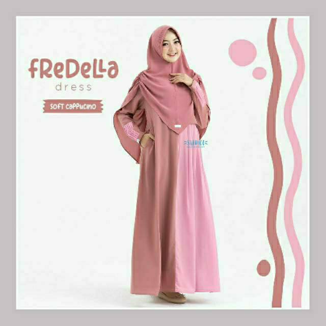 FREDELLA DRESS BY SILMEE GAMIS POLOS DUA WARNA GAMIS WOLVIS BUSUI FRIENDLY
