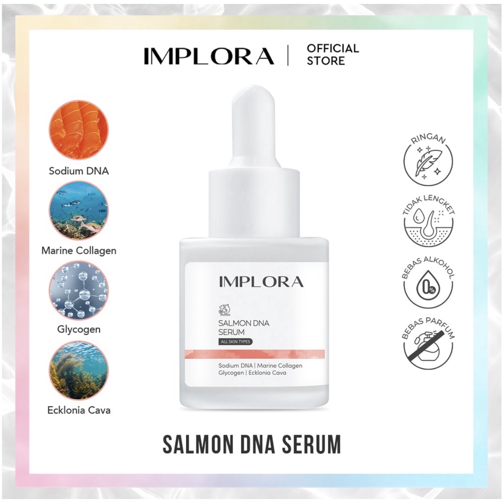 (BPOM) IMPLORA FACE SERUM LUMINOUS BRIGHT SERUM 24K GOLD ACNE PEELING MIDNIGHT HYDRATING SERUM WAJAH IMPLORA