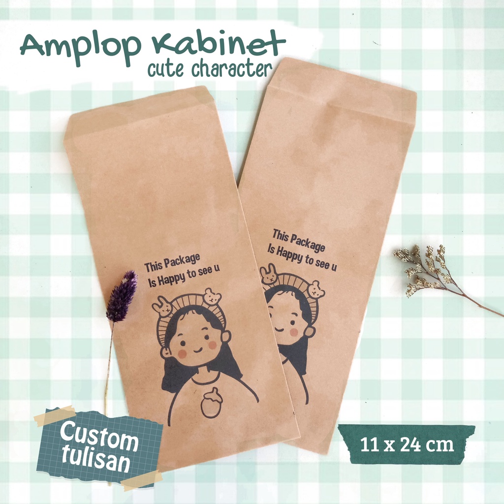 

Amplop Coklat Packaging kecil motif 11x24 / Amplop lucu / amplop karakter