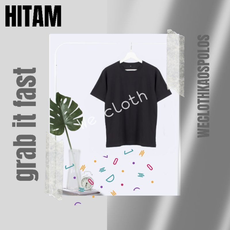 Kaos polos catton combed 30s
