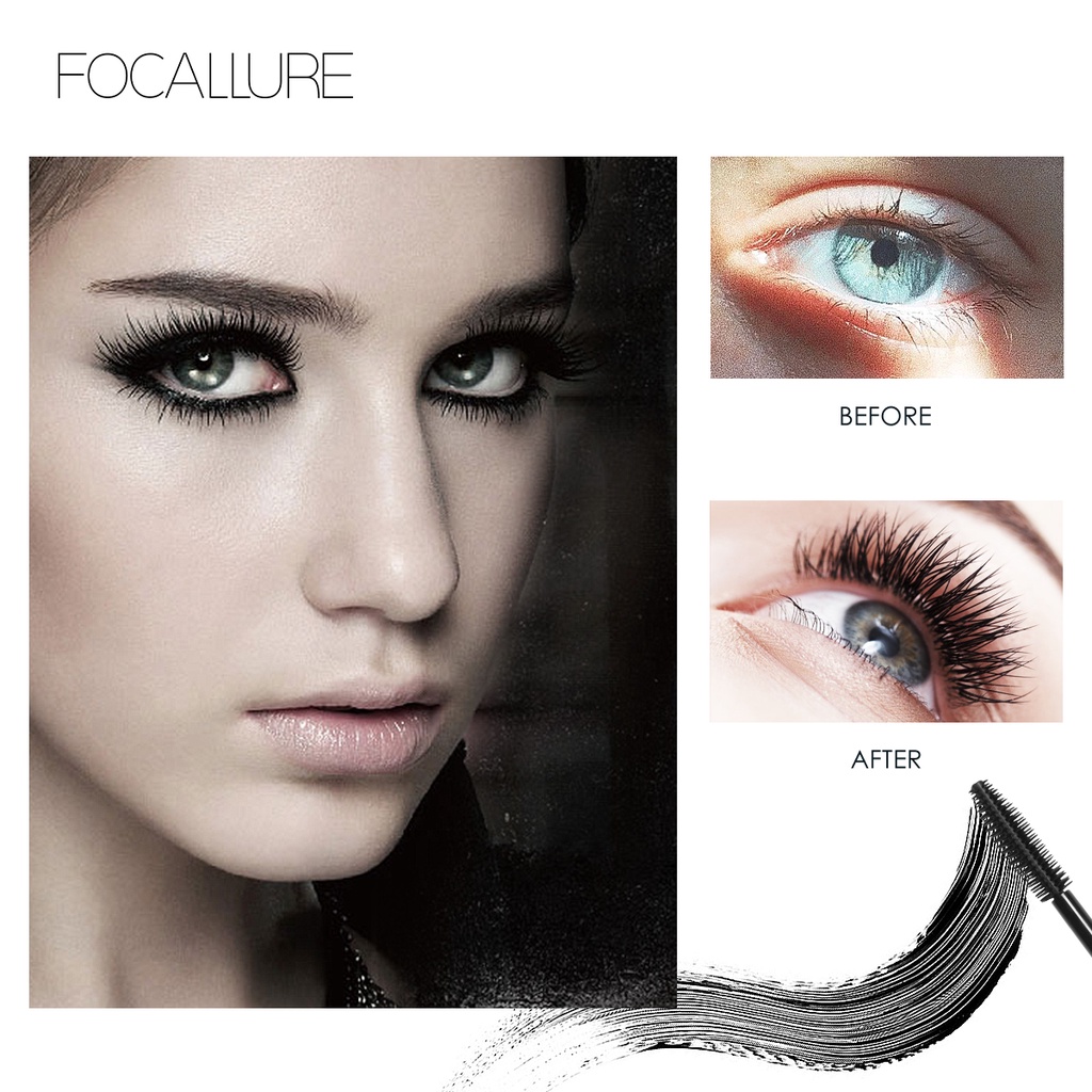 FOCALLURE Volumezing Mascara Waterproof Kosmetik Mata Black Maskara keep all day