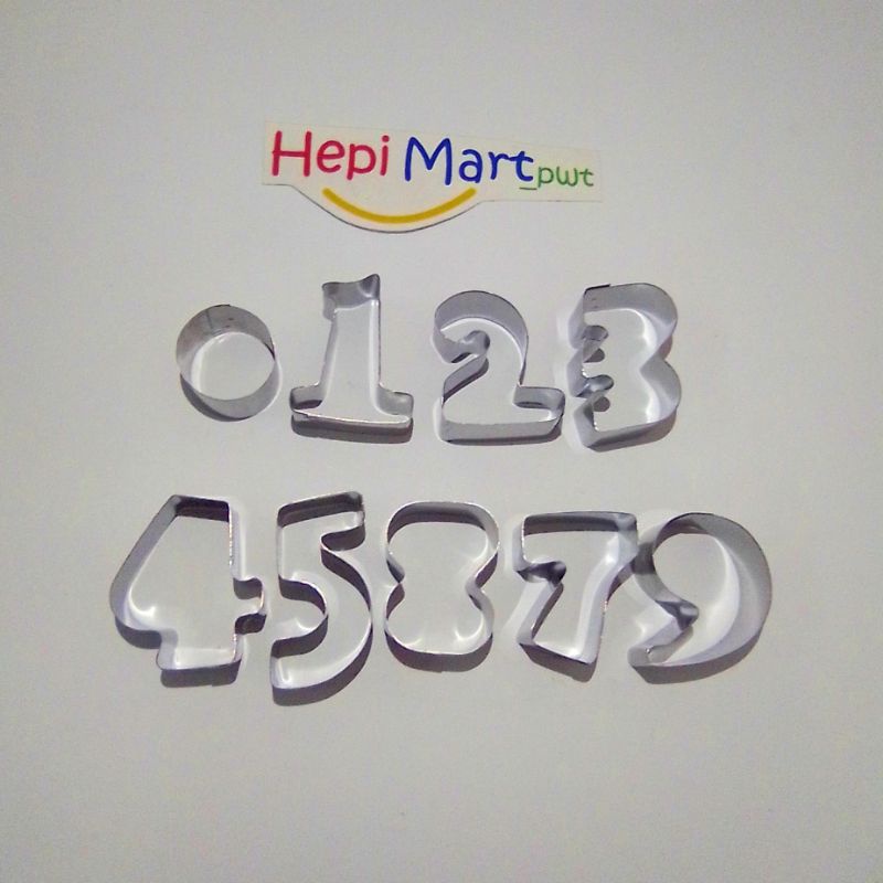 Cetakan Kue Kacang (9 pcs)  Motif angka  Cookie Kastengel