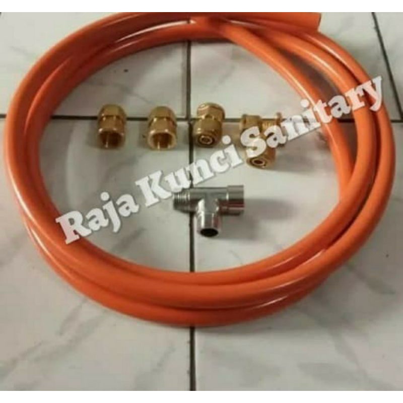 Acesoris Paket 7 Instalasi Luar Water Heater Tanpa Bobok Tembok/Paket Lengkap+Kran Instalasi Luar