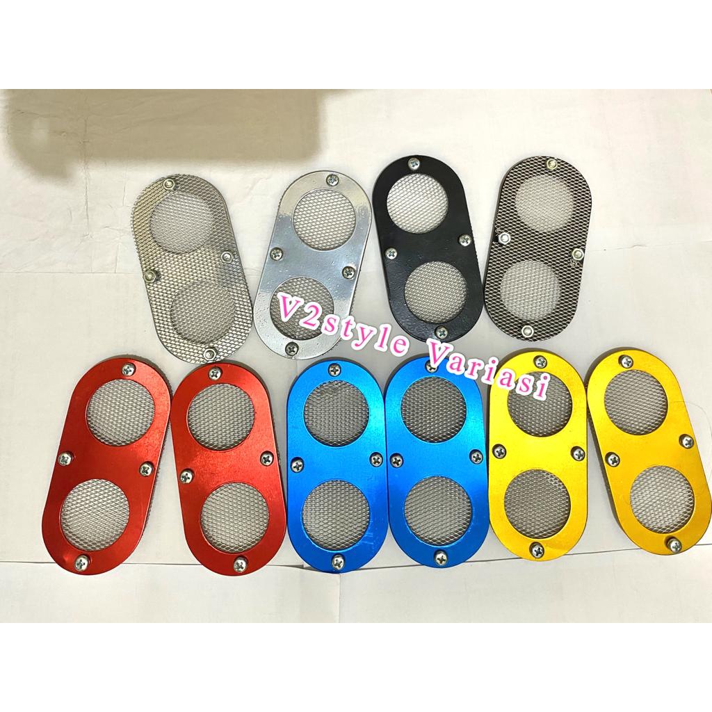 DIFFUSER AIR VENTILATOR TUTUP VENTILASI UDARA ALUMINIUM GOLD BIRU HITAM MERAH SILVER CHROME NMAX NEW OLD AEROX 155 BEAT FI ESP LEXI PCX ADV VARIO XEON XMAX NOUVO MIO M3 Z SCOOPY SOUL GT MOTOR MATIC HONDA YAMAHA BEBEK DIFUSER UDARA COVER TUTUP LUBANG HAWA