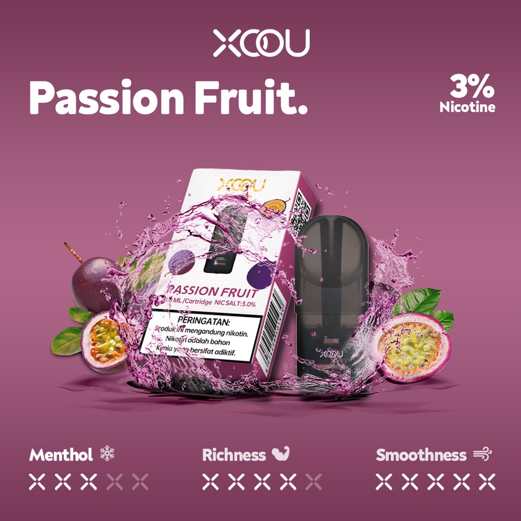 XOOU 5th Generation Mint Flavour 1 Cartridge - Passionfruit