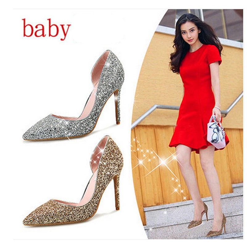 BS-701 Sepatu hak tinggi wanita impor (2warna) sepatu pengantin wanita bride shoes sepatu cinderella