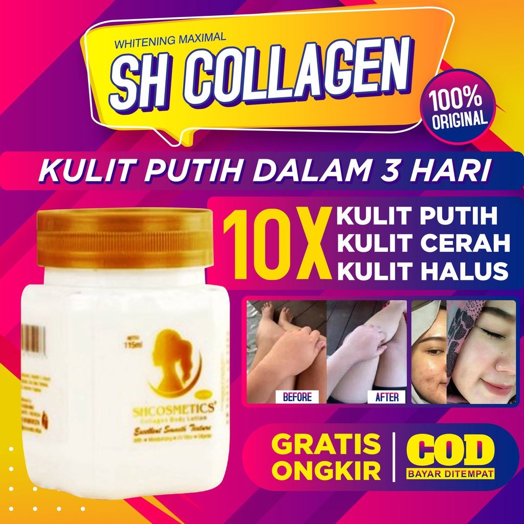 VIRAL LOTION PEMUTIH BADAN PERMANEN BIBIT COLLAGEN SHCOSMETICS 115ML BPOM PERAWATAN TUBUH