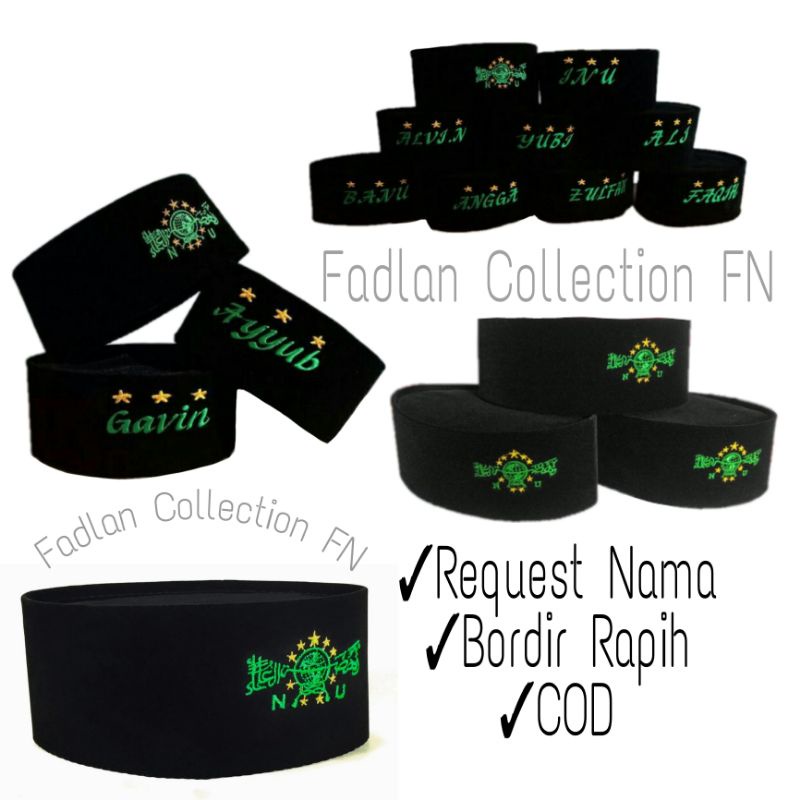 Peci NU Anak Bordir Nama Peci Anak Custom nama suka suka