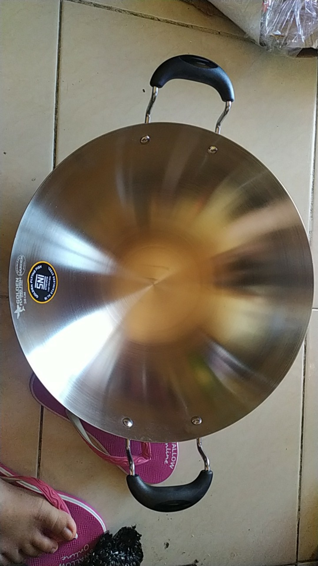 Wajan Harden Golden Flying Fish Original 38cm