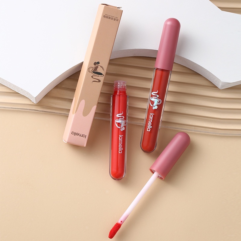 LAMEILA Lip Glaze Lipstik Cair Lip Gloss Pelembab Tahan Lama NUDE EDITION Silky Misty Berfungsi Sebagai Melembabkan Dan Melembutkan Bibir LA108