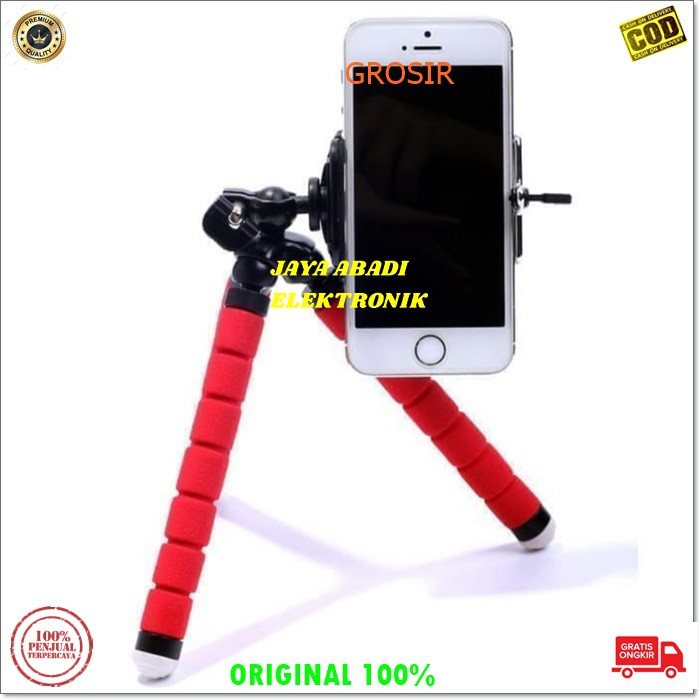 J132 TRIPOD MINI LIPAT HOLDER U SPIDER KAKI TIGA MONOPOD PEGANGAN HP KAMERA CAMERA PENYANGGA DUDUKAN POD MOBILE ORIGINAL TRIPOD SPIDER MINI HOLDER U LIPAT KAKI GORILA MONOPOD PEGANGAN HP HANDPHONE KAMERA UNIVERSAL KOKOH STABIL LEBAR MAX 9 CM