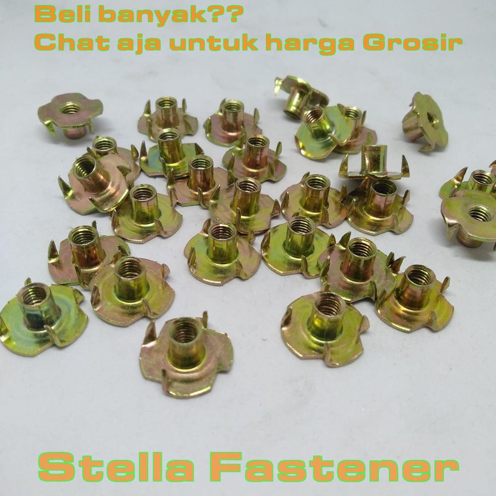 11 pcs Mur Cakar M5 x 8 Tee Nut T Nut Speaker dll   Grosir Baut