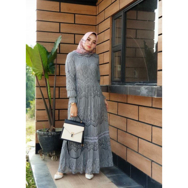 Gamis brukat premium Syafeera