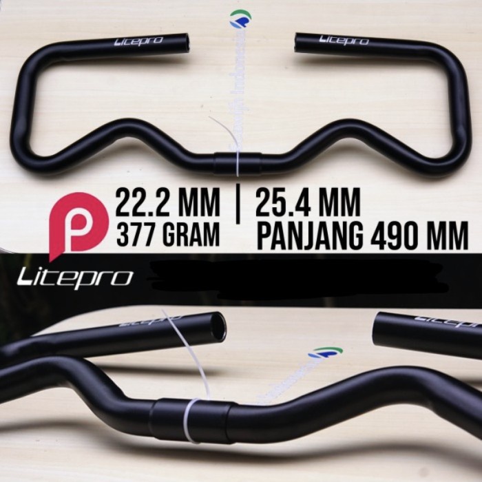 Handlebar Litepro for 25,4x490 mm butterfly bar 22,2 mm alloy