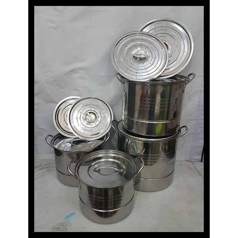 Saito 555 Steamer Stock Pot 4Set Gns9/ Panci Dandang Set