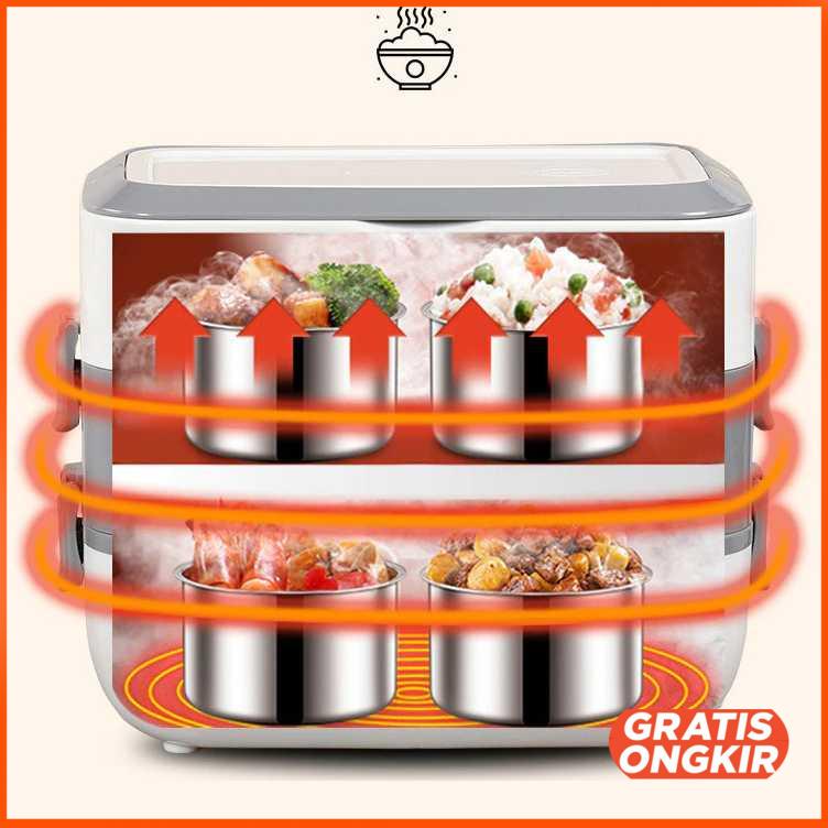 Kotak Makan Pemanas Elektrik Bento Box 1 Layer - DFH-C01