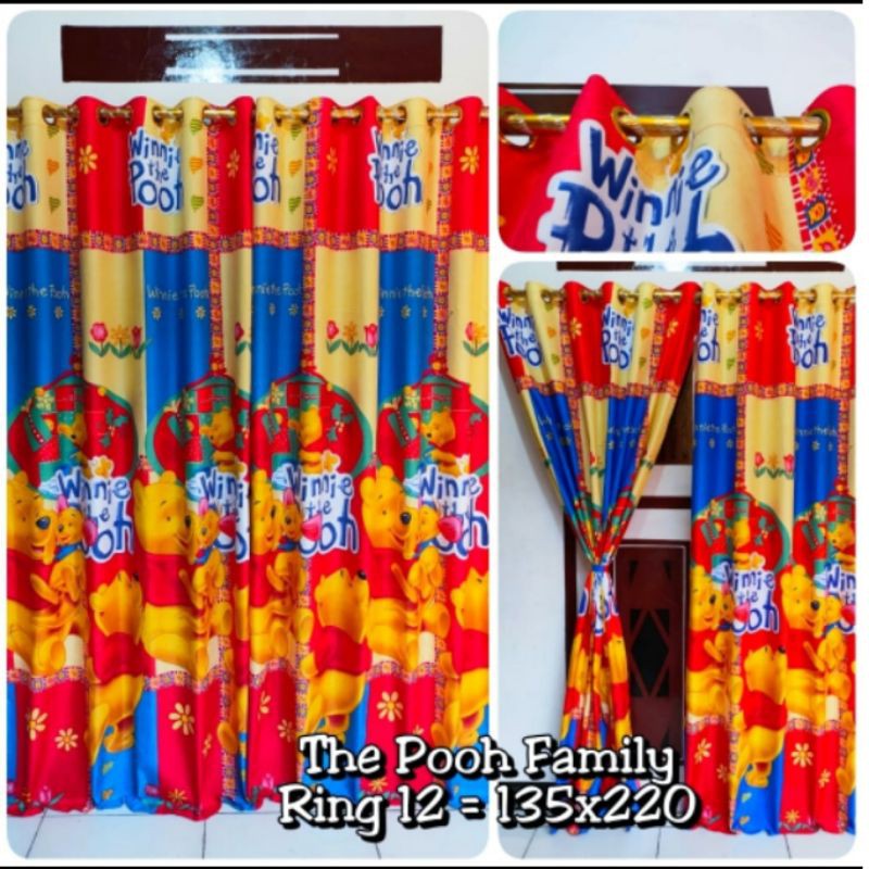 gorden smokering 12 motif Winnie the Pooh / korden jumbo / gorden pintu ring smoke