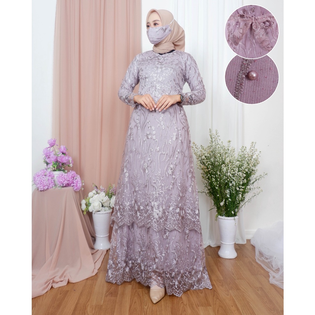 Gamis Tulle Tingkat / Kebaya Gamis Modren / Kebaya Modren / Gamis Tingkat / Gamis Busui / Gamis