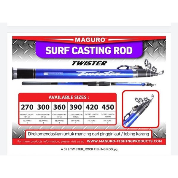 joran surf maguro twister 420 / 450