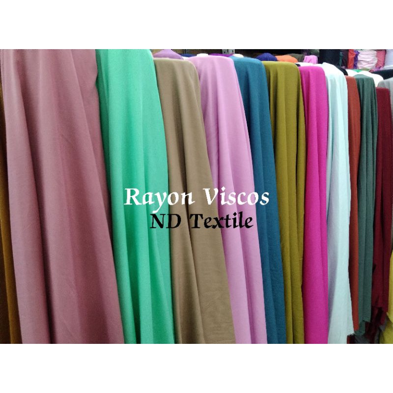 Bahan RAYON VISCOS/KATUN RAYON/Harga Per 1/2(0.5)mtr