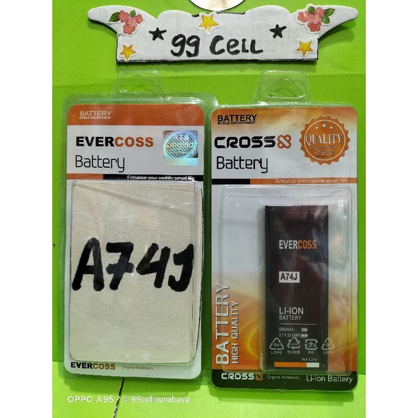 Baterai battery batrai batre Evercoss A74J original