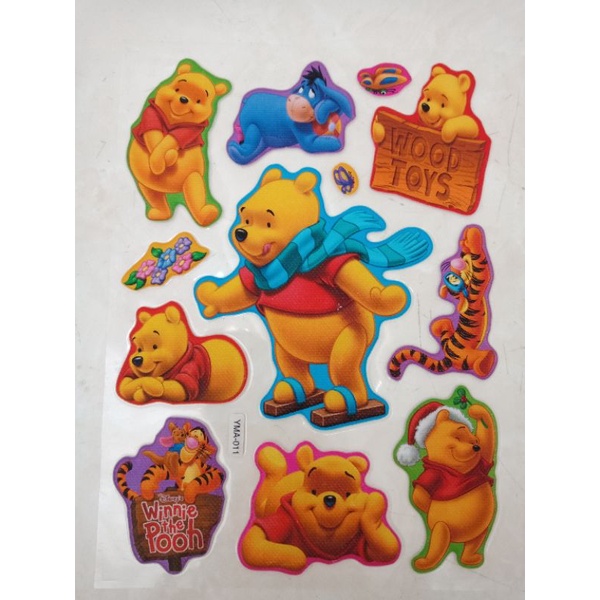 

Sticker timbul Winnie the Pooh untuk anak-anak (journaling, hp, kotak pensil)