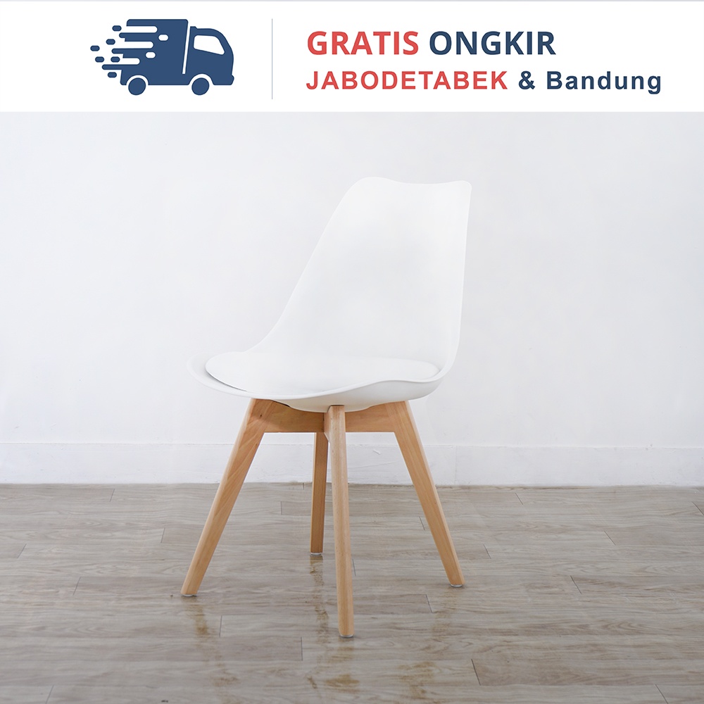 iCreate REGENSBURG DINING CHAIR White - KURSI MAKAN