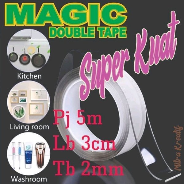

Jual Double Tape Ajaib Perekat Dinding Serbaguna Multifungsi - 2MM X 3CM X 5METER Murah