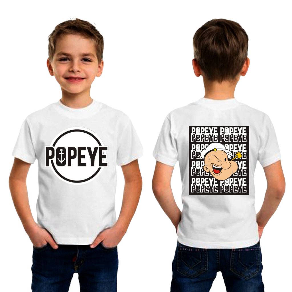 Jikialiang - KAOS ANAK LAKI LAKI &amp; PEREMPUAN USIA 1-8 TAHUN GAMBAR POPEYE