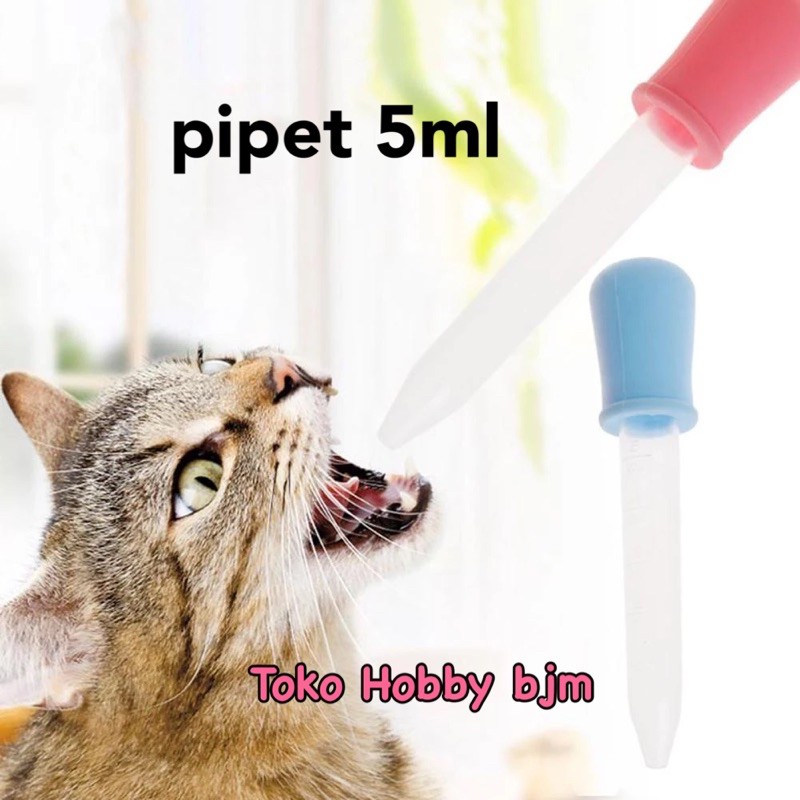 Pipet hewan / bayi 5ml pippet kucing anjing kelinci pet feeding alat bantu makan minum feeder