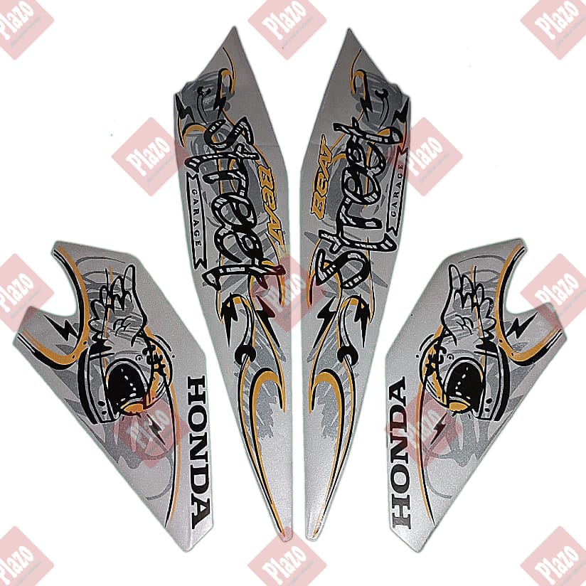 Striping stiker lis body motor honda Beat Street 2021 silver