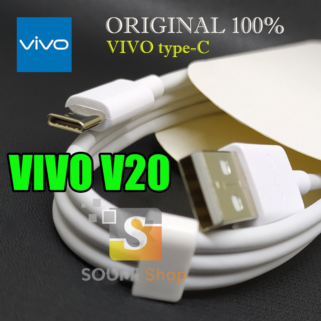 Kabel Charger Vivo Type C Original 100% Vivo V17 / V19 / V20 SE Ori