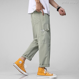  Celana  Panjang Longgar Casual Pria  Model  Lurus Gaya Korea  
