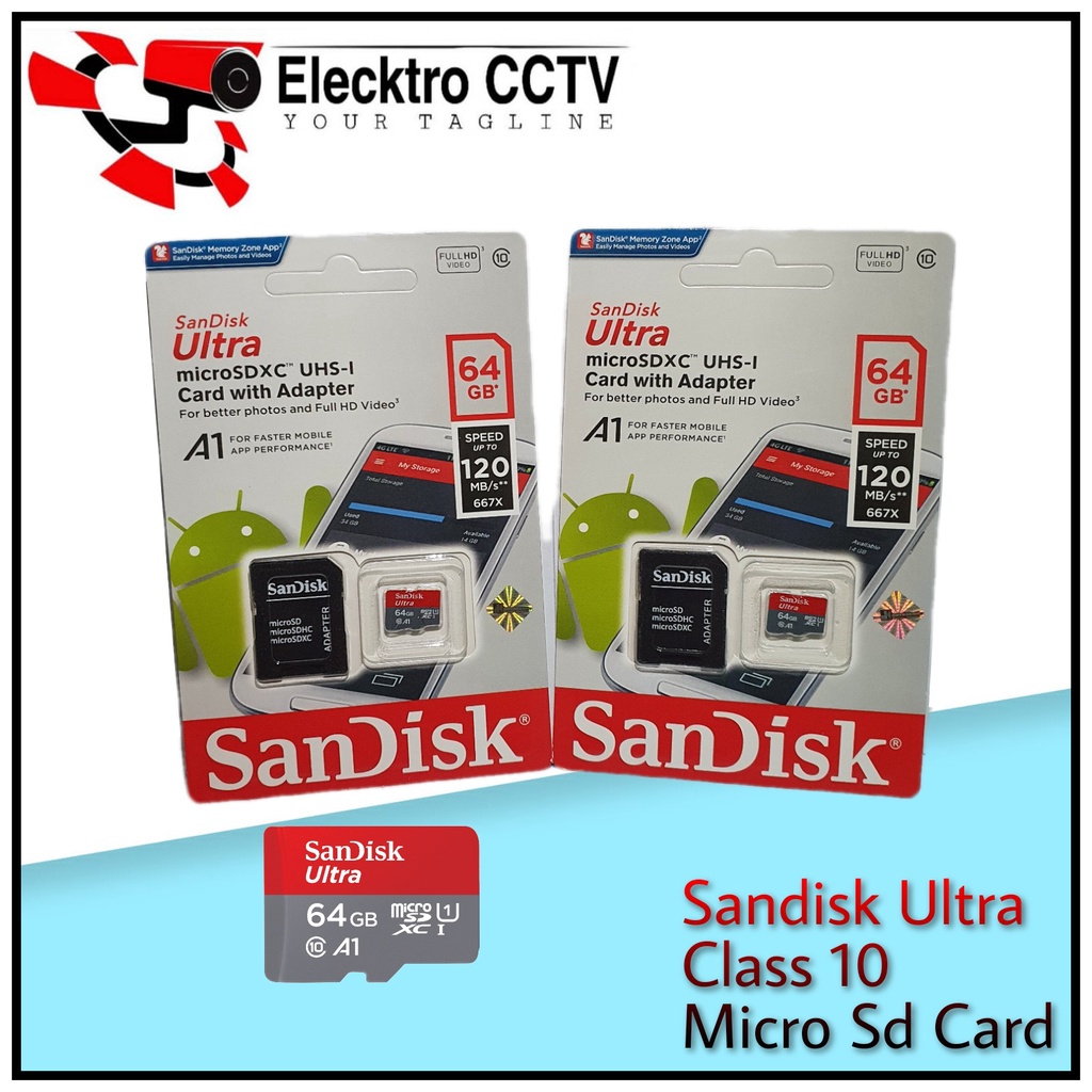 Sandisk Micro SD 64GB 100MBps MicroSD 64 GB 100 MBps Memory Card