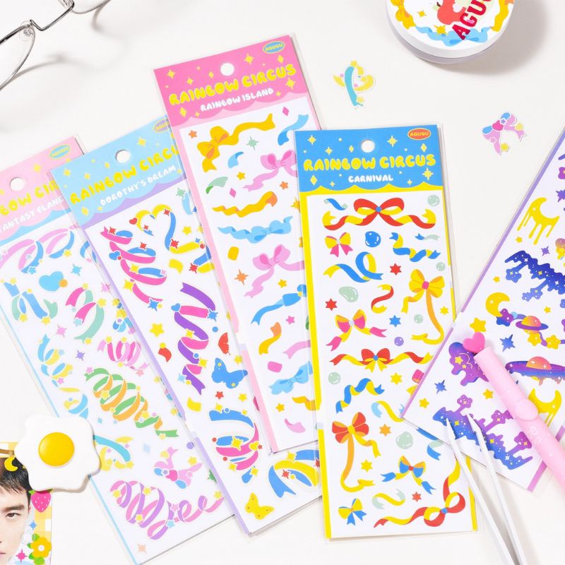 

Stiker Ribbon Confetti Rainbow Circus Sparkle Dekorasi Polaroid Deco Sticker asternoon.id