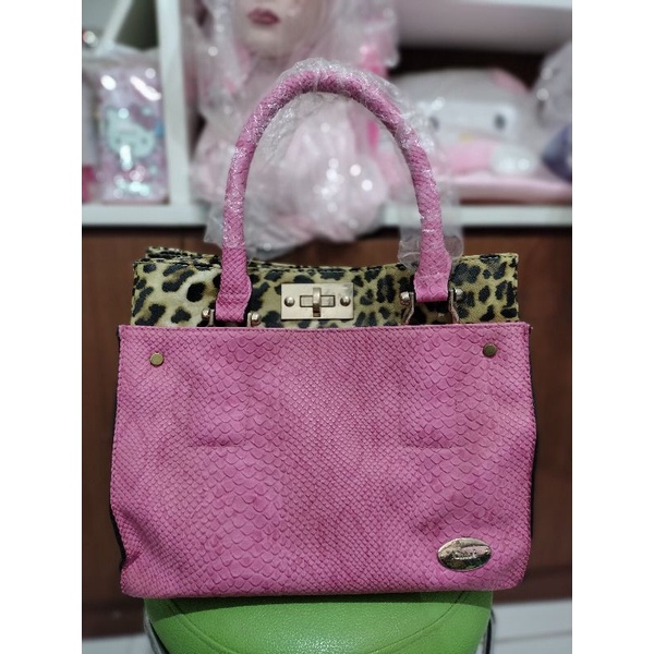 Tas Tangan Wanita Murah, Kulit Ular kombinasi motif macan