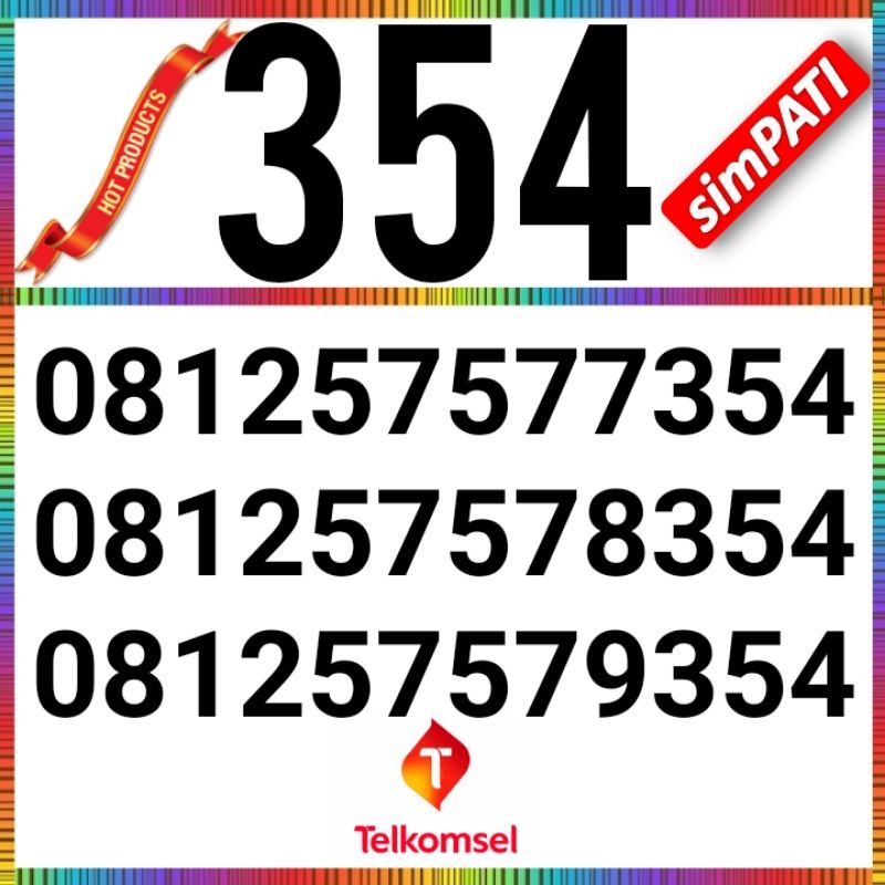 TELKOMSEL SERI 5757 EKOR ESA 354 BY SIMPATI