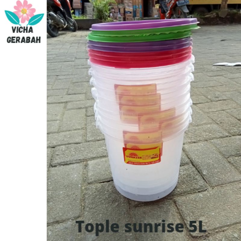 Sealware toples plastik sunrise 5 Ltr / Toples besar 5 liter/Toples kerupuk
